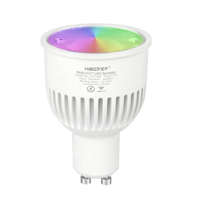 Zigbee RGB+CCT GU10 LED pera